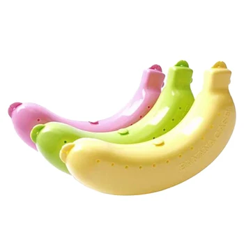 3db Aranyos frissen tartandó újrafelhasználható védő hordozható gyümölcstároló mosogatógépben mosható tartós kültéri banántok utazási ebéd műanyag