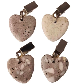 4 db márvány szív nagy teherbírású terítő medálok asztali klipek beltéri kültéri