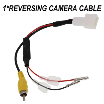 4 tűs autó hátrameneti kamera visszatartása kábelköteg kábel dugó adapter Toyota fekete műanyag + fém tolatókamera kábel
