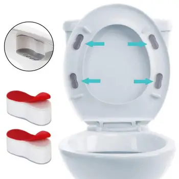 4db/szett Csúszásgátló tömítés WC-ülőke párnapárnák fedél Lökhárító Fürdőszoba emelő készlet