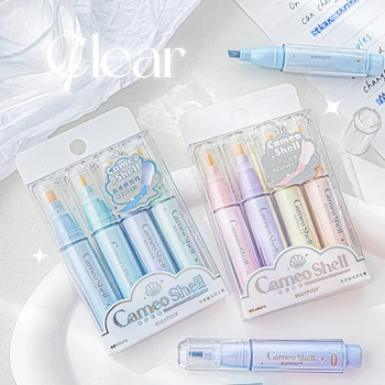4db Ultra Glitter Color Highlighter tollak készlet Cameo Shell Mini Art Marker spot bélés festék rajzolásához F7484