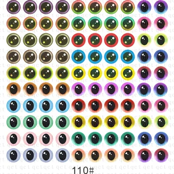 50/100Pcs baba üveg szem kerek sárkánybaba macska szemek párban üveg lapos hátú kabochonok dekoráció kulcstartó DIY kiegészítők