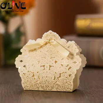 50 db bronzosító lézervágott ajándéktáska süti süti doboz drazsék csomagolása Buli kedvez az esküvőnek Bonbonniere kartondoboz csokoládé