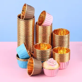 50DBS Tálca Cukrászsütemények Parti kellékek Tortapapír poharak Sütőpohár Muffin tokok Cupcake csomagolók
