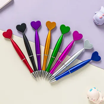 50Pcs 0,5 mm-es forgó golyóstoll Kawaii szerelem szív dekorációs toll semleges toll aranyos iskolai diák írásszerek ajándék