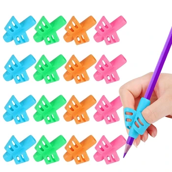 50Pcs Gyermek író ceruzatolltartó Gyerekek Tanuló diákok Gyakorlat szilikon toll segédeszköz markolat testtartás-javító eszköz