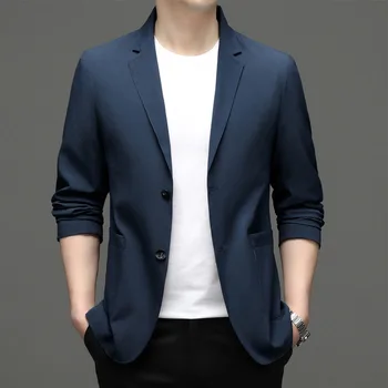 5661-2023 Férfi divat alkalmi kis öltöny férfi koreai 51 változata vékony öltönykabát egyszínű kabát