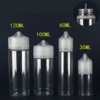 5Db 30/60/100/120ml PET átlátszó cseppentő palackok műanyag üres, összenyomható folyékony olajlé tartályok hosszú, vékony dugós kupakkal