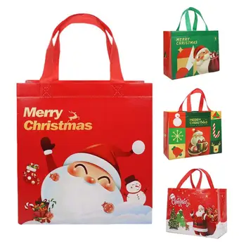 5db Nagy karácsonyi ajándéktáskák Kraft papírtáska karácsonyi snack ruházathoz Ajándékdoboz csomagoló táska Karácsonyi ajándéktáska 2023