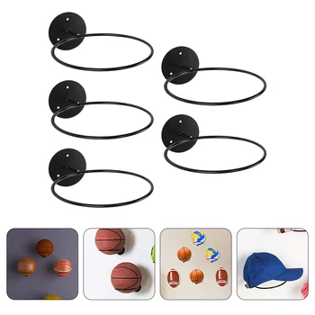5Pcs falra szerelhető kosárlabda állvány edzőlabda tartó Fali tartó kosárlabda kijelző állvány