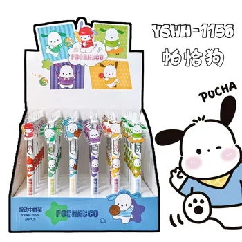 6-36 Dobozos új Sanrio gél toll rajzfilm Pochacco Aranyos diákok írnak sajtó patch toll 0.5 írás sima gyermek ajándék