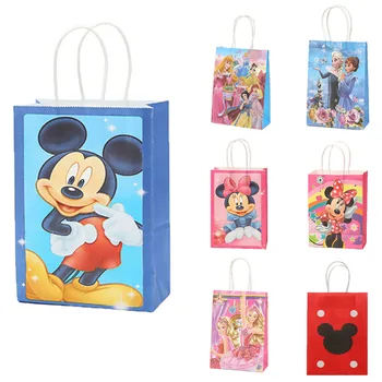 6db Disney Jégvarázs hercegnő Mickey Bosszúállók lányok születésnapi zsúrdekorációk Cukorka ajándéktáska papír rajzfilm cukorka ajándéktáska Supplie