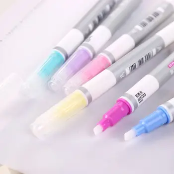 6db/készlet Törölhető kiemelő toll jelölő pasztell folyékony kréta fluoreszkáló ceruza
