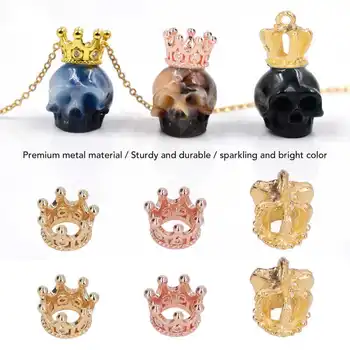 6Db Mini koronák Strapabíró Tartós fém korona Stílusos kialakítás Élénk színű többfunkciós Crown Charm medálékszerekhez HOT