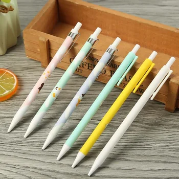 6Pcs Mechanikus ceruza 0,5 mm-es ceruzák Toll íráshoz Gyerekek Lányok Iskolai irodaszerek Irodaszerek Levélpapír ceruzák Toll Aranyos kellékek