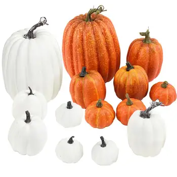 7 darab Halloween szimuláció tök modell mesterséges kézművesség őszi betakarítás dekoráció hamis tök hálaadás reális gyümölcs