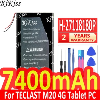 7400mAh KiKiss nagy teljesítményű akkumulátor H-27118180P H27118180P TECLAST M20 4G Tablet PC laptop akkumulátorokhoz