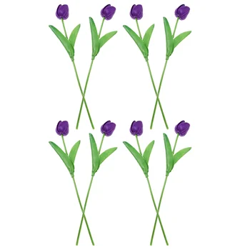 8 db szimuláció Tulipán hamis növények Művirágok Kezdőlap Tulipán dekoráció Mesterséges dekoráció Váza ág menyasszony