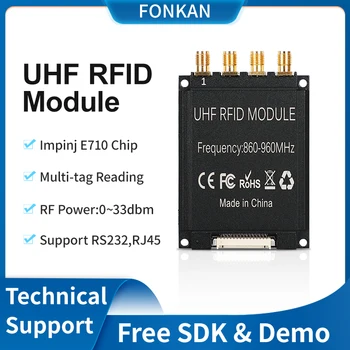 860 960 RFID modul nagy hatótávolságú olvasó UHF 4 port ISO18000-6C ingyenes SDK raktárkezeléshez