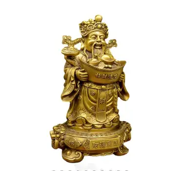 A gazdagság rézistene Buddha díszek, arany kincs, kincses medence, a gazdagság istene háztartási bronz díszek