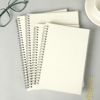 A5 matt átlátszó tekercs Könyv Journal Notebook keménytáblás karton rács pont spirál jegyzet vázlatfüzet Diák írószer