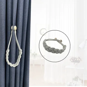 Ablak kiegészítők Függönycsat Egyszerű mágnes pamut függöny nyakkendő csavaros kötél Függöny kötél függöny