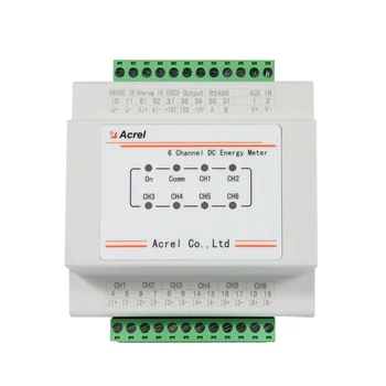 Acrel AMC16-DETT Din sínes többcsatornás DC digitális fogyasztásmérő Hall-érzékelővel párosítva a távközlési toronyállomáshoz