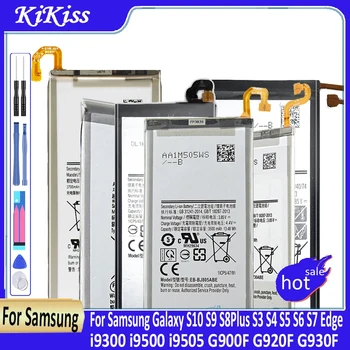  akkumulátor Samsung Galaxy S10 S9 S8 Plus S3 S4 S5 S6 S7 Edge i9300 i9500 i9505 G900F G920F G930F csere Bateria