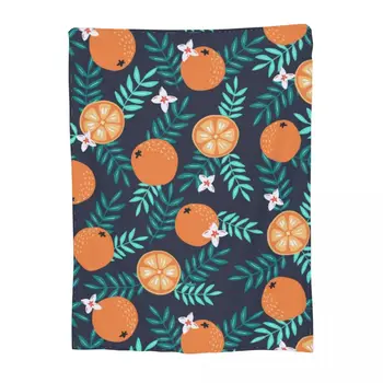 Akvarell narancs takaró viráglevél nyomtatás puha divat ágytakaró bolyhos gyapjú ágy takaró