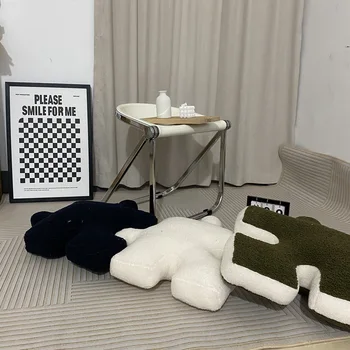 Alien Puzzle plüss játék színes puzzle párna kanapé fekvő puha fekete-fehér szék otthoni párna lányoknak
