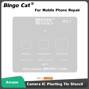  Amaoe kamera IC ültetési ón stencil IPhone 12 13 14 Pro Max sorozatú kamera javítás IC chip ón ültetés acél háló