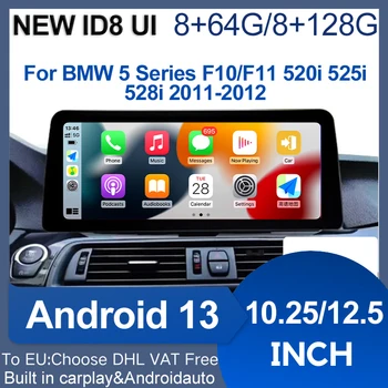 Android AUTO Carplay fejegység BMW 5Series F10 F11 központi multimédiás járműhöz intelligens képernyős videolejátszók ID8 8Core 4G