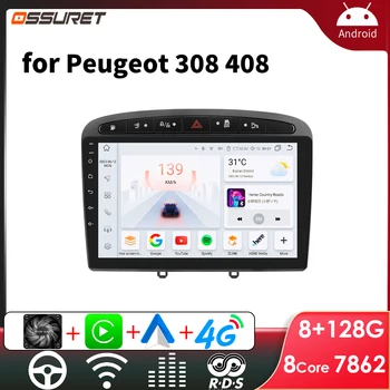 Android autórádió lejátszó Peugeot 308 408 SW 308SW CRZ Carplay Android Auto rádió sztereó multimédia GPS 2din fejegység 7862