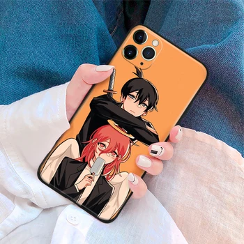 AngeDevil Aki láncfűrészember Anime szilikon üveg telefontok IPhone SE-hez 8 14 15 Plus Xr Xs 11 12 13 Mini 14 15 Pro Max Samsung