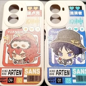 Anime Genshin Impact Wanderer Kaveh Ai Haitham Q verzió szilikon puha borítás iPhone 11-14Pro párnához Ütésálló telefontokok