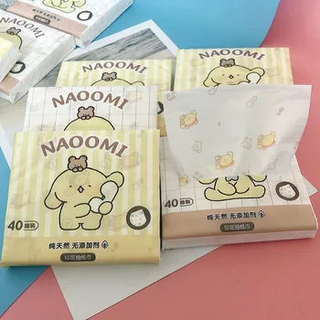 Anime Sanrio nyomtatott selyem Pompom Purin Mymelody Kawaii rajzfilm hordozható arcszövet WC-papír színes szalvéta háztartási ajándék