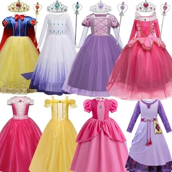 Aranyhaj Elza jelmez Gyerekek hercegnő ruhák lányoknak Gyerekek cosplay Csipkerózsika Halloween Farsangi party Álcázó ruhák