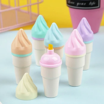 Aranyos fagylaltkúp jelölők és kiemelők készlet, többszínű tollak Könnyen használható jól elkészített