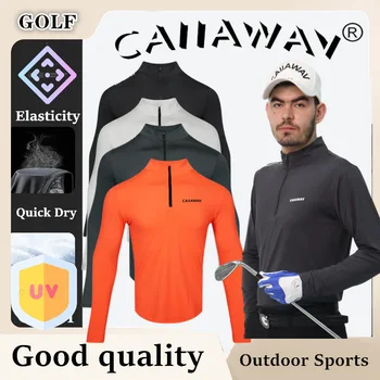 Autentikus CAIIAWAV Golf hosszú ujjú férfi ruházat Kültéri GOLF Top Casual Comfort Hosszú ujjú Slim Fit