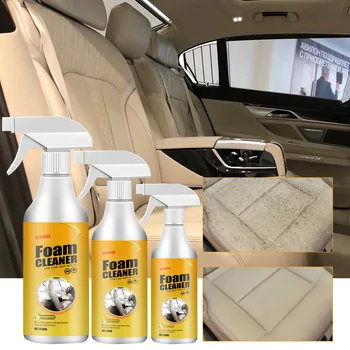 Autó belső bőrtisztítás Habtisztító spray UV védelem Többcélú habtisztító Dekontamináció mennyezeti ülés tisztítás