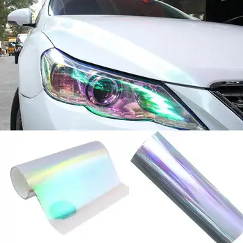 Autó fényszóró színárnyalat film fényes ködlámpa átlátszó film színárnyalat vinil csomagolás matrica színváltó matrica autó dekorációs kiegészítők