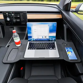 autó iroda Asztal Kormánykerék asztal Összecsukható laptop állvány Reggeli tálca Íróasztal Italok Ételtálca tartó Tesla Model 3 / Y-hoz