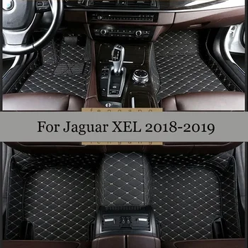 Autó padlószőnyegek a Jaguar XEL 2019 2018 autós belső kiegészítők stílusa egyedi műbőr első és hátsó lábpárnák