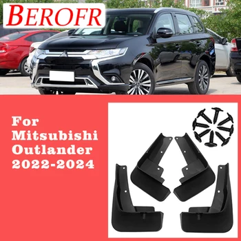 Autó sárfogó fröccsenésvédő Első hátsó sárvédők Autós kiegészítők a Mitsubishi Outlander 2013~2023 számára