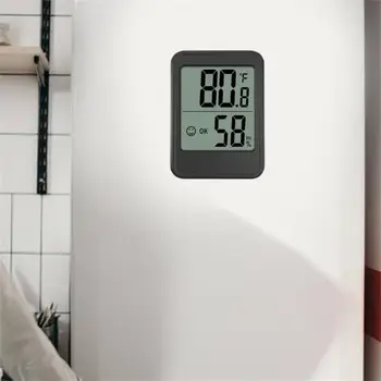  beltéri digitális hőmérséklet-páratartalom mérő állvánnyal mágnes hordozható ház irodai hőmérséklet-monitor hőmérő higrométer