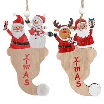 Boldog karácsonyt Mikulás dísz Kis fa karácsonyi kalap medál kandalló akasztók Mikulás dísz kandalló ajtóablakhoz