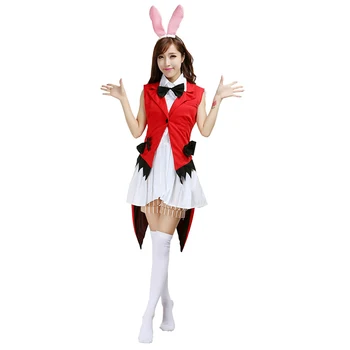 Brdwn Lovelive női furyu valamikor Sonoda Umi Lovely Rabbit Cosplay Costume lolita Kötény ruha