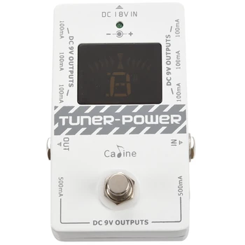 Caline Cp-09 2 az 1-ben tuner és tápegység True Bypass DC 9V elektromos gitár effekt pedálhoz Nyolc elszigetelt kimenet Multifuncti