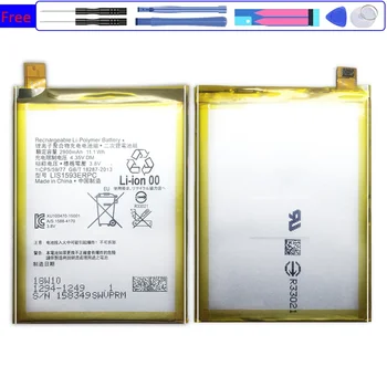  Csere akkumulátor Sony Xperia Z5 E6603 E6653 E6633 E6683 E6883 akkumulátorhoz LIS1593ERPC 2900mAh nyomkövetési kóddal