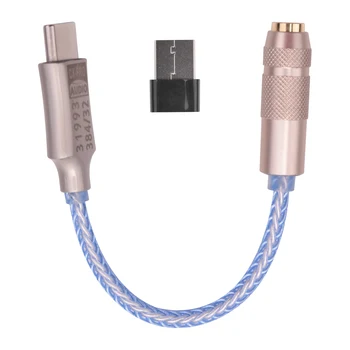 CX31993 USB Type C DAC fejhallgató-erősítő kék 3,5 mm-es kimenettel SNR128DB PCM 32B/384KHz Android Windows10 telefonhíváshoz